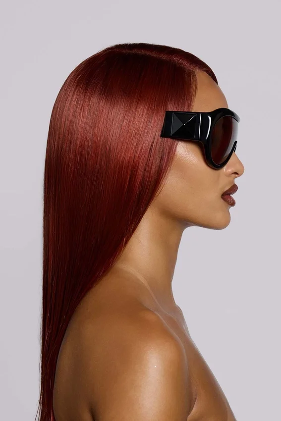 Noctra XL Stud Sunglasses in Damson