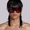 Noctra XL Stud Sunglasses in Damson