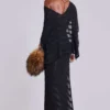 Noir Knit Maxi Dress in Black