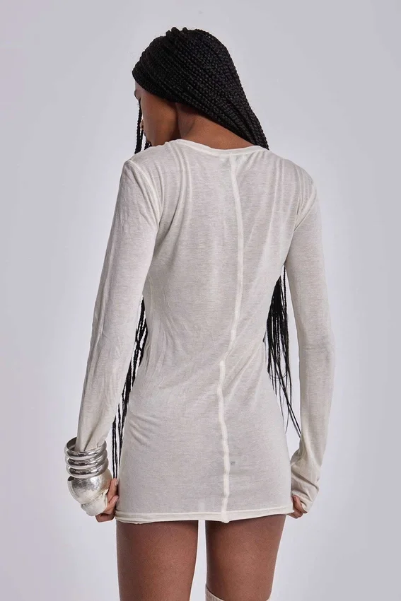 Oatmeal Mist Mini Dress