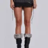 Odile Faux Leather & Suede Mini Skirt