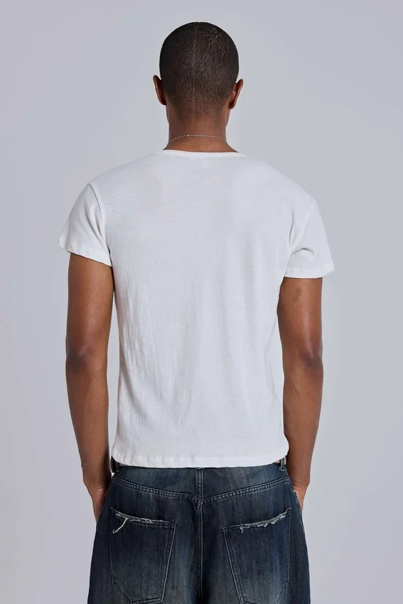 Off White Haze Henley T-Shirt
