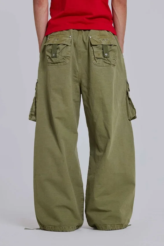 Olive XL Parachute Cargo Pants