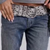 Osmium Studded Belt In Silver