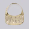 Osmium Studded Leather Bag in Cream