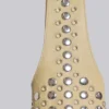Osmium Studded Leather Bag in Cream