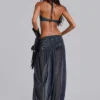 Pelagia Foldover Studded Balloon Trousers