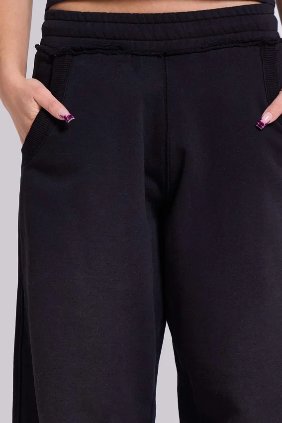 Petite Black Baggy Monster Joggers