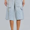 Pinstripe Double Knee Carpenter Jorts