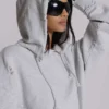 Pullover Bitten Hoodie in Grey Marl