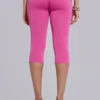 Quinn Studded Jersey Capri in Pink