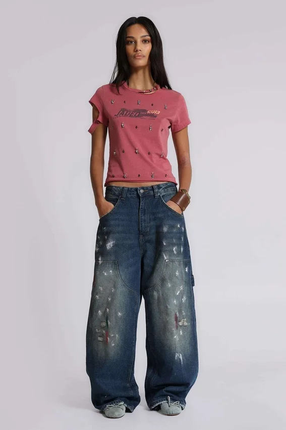 Rally Distressed Embellished Tee