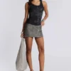 Ramona Burnout Vest Top in Black