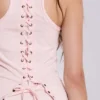 Ramona Burnout Vest Top in Pink