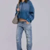 Rider Low Rise Straight Leg Jeans in Light Wash