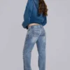 Rider Low Rise Straight Leg Jeans in Light Wash