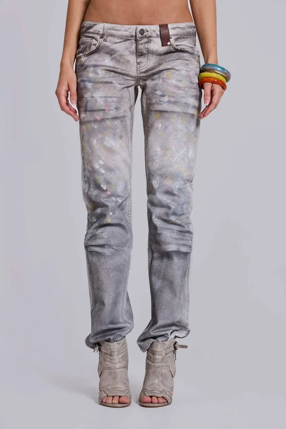 Rider Low Rise Straight Leg Jeans in Painter