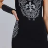 Rock Revival Rhinestone Fleur de Lis Vest Mini Dress