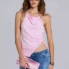Rosaline Backless Halter Popper Top