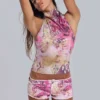 Sequin Zene Backless Top