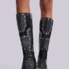 Shadow Studded Knee-High Boot