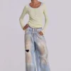 Sheer Henley Top in Buttercup