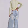 Sheer Henley Top in Buttercup