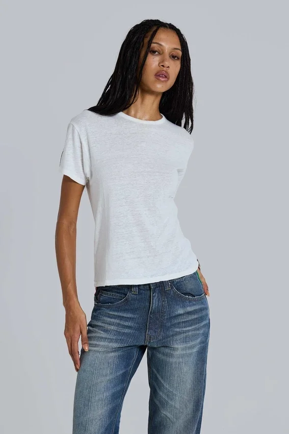 Slub White T-Shirt