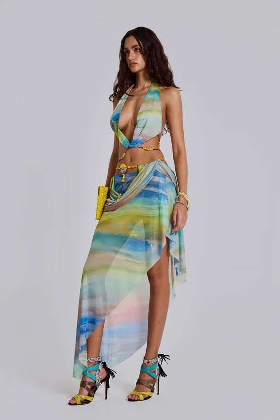 Soleila Draped Maxi Skirt