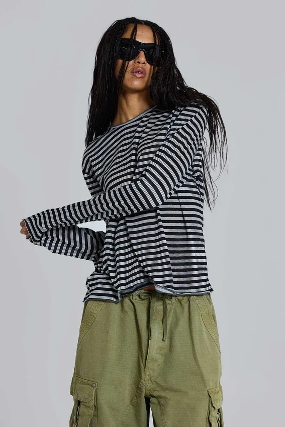 Stripe Long Sleeve Top
