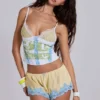Sugar Satin Lace Mini Shorts
