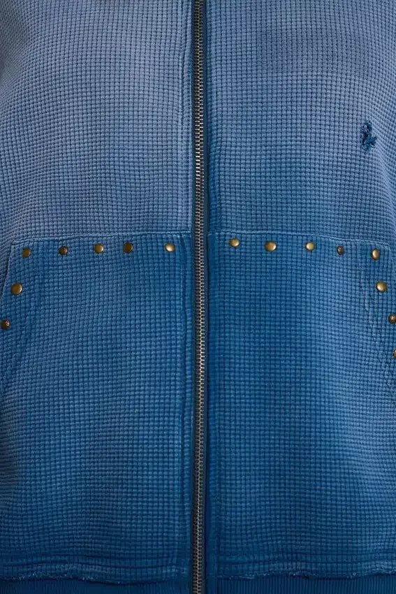 Sunfade Waffle Studded Hoodie
