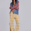 Vellora Low Rise Check Trousers