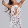 Verbena Patchwork Crochet Mini Dress