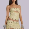 Vinta PU Leather Studded Mini Skirt