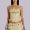 Vinta PU Leather Studded Mini Skirt