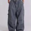 Vintage Grey Parachute Cargo Pants
