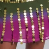 Vireya Embellished Ombre Mini Skirt