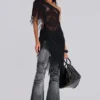 Washed Black Drift Bootcut Jeans