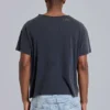 Washed Black Cropped Moth T-Shirt