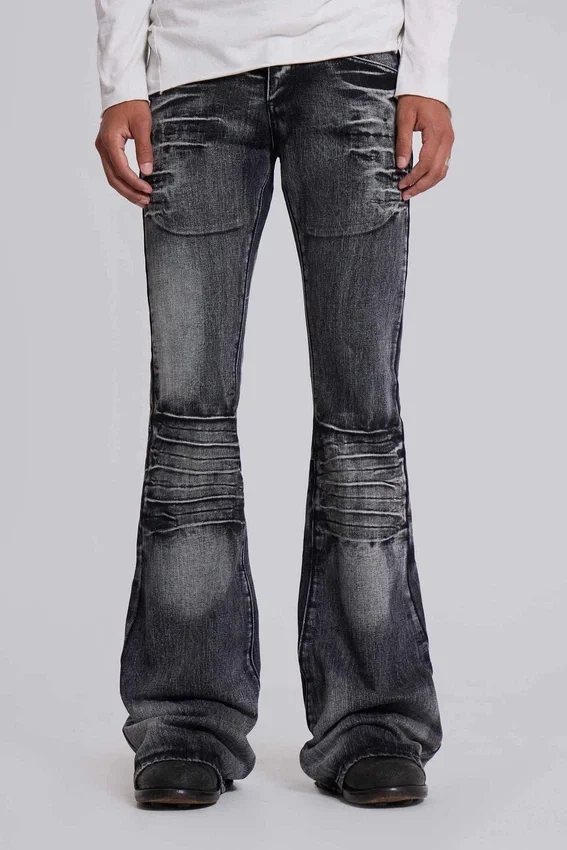 Washed Black Drift Bootcut Jeans
