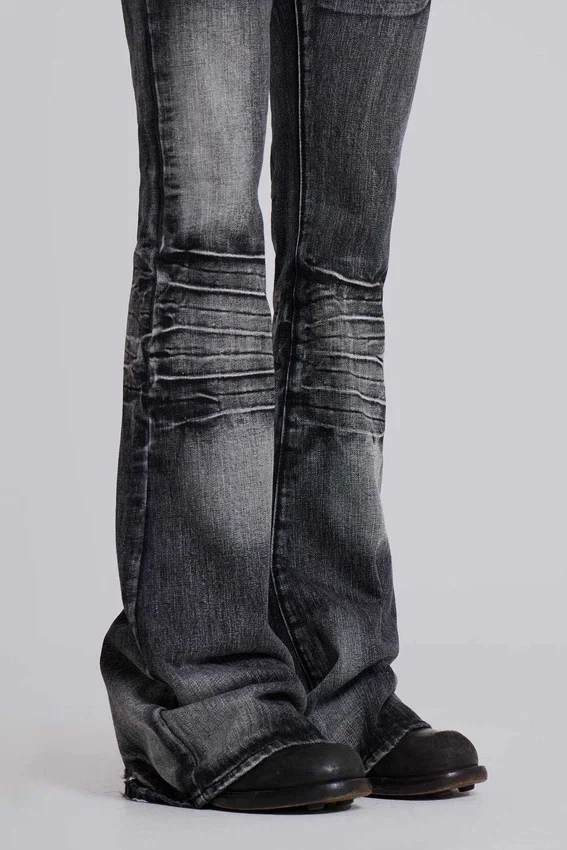 Washed Black Drift Bootcut Jeans
