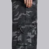 Washed Black Trooper Camo Cargo Pant