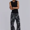 Washed Black Trooper Camo Cargo Pant