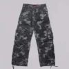 Washed Black Trooper Camo Cargo Pant