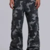 Washed Black Trooper Camo Cargo Pant