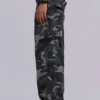 Washed Black Trooper Camo Cargo Pant
