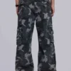 Washed Black Trooper Camo Cargo Pant