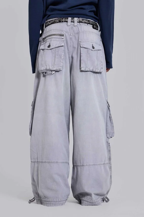 Washed Grey Decoy Cargos
