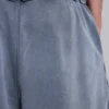 Washed Grey Sporty Stripe Monster Jogger Shorts